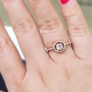 10k Rose Gold Morganite Ring size 6